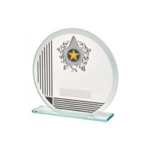 Glass Award with Black Stripe and Trim - Image 1