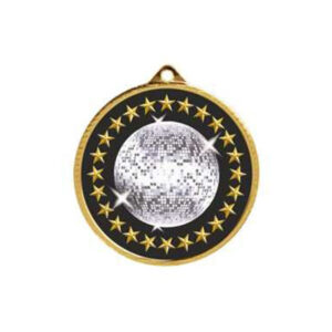 55mm Medal - Glitterball - Image 1