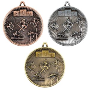 Athletics Deluxe Medal Antique Gold,Silver,Bronze