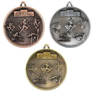 Athletics Deluxe Medal Antique Gold,Silver,Bronze