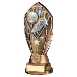 Bronze~Silver Diamond Column Football Disc & Plate (1in Cen)