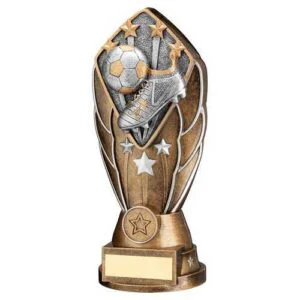 Bronze~Silver Diamond Column Football Disc & Plate (1in Cen)