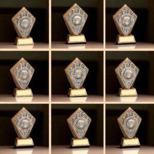 Brz~Gold Diamond Holder With Disc And Plate For Players Award - Image 2