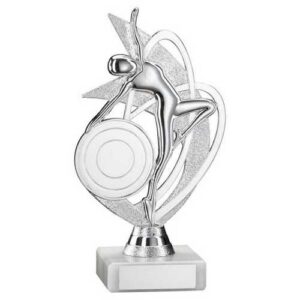 Silv Dance~Gym Figure Assembled On Marble (2in Cen) - 7 inch