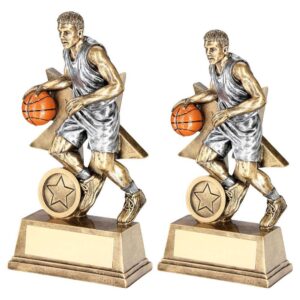 Brz|Pew|Orange Male Basketball Figure With Star Back With Plate (1in Cen) - Image 3