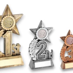Leaf And Star Award With Athletics Insert And Plate (1st,2nd,3rd Places )