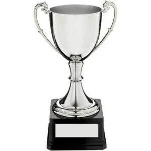 Nickel Plated Cup On Heavyweight Base With Plate