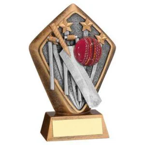 Brz~Gold Diamond Holder With Cricket Disc With Plate