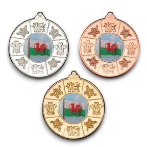 Wales Medal (1in Centre) - 2in - Image 1