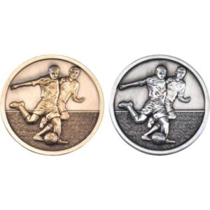 Football Players Medallion Antique Silver,Gold