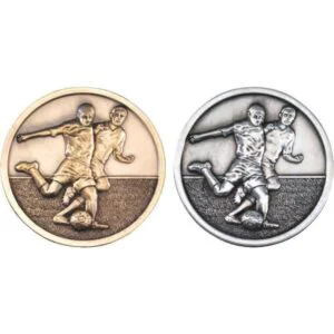 Football Players Medallion Antique Silver,Gold