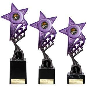 Innov8 Star Plastic Trophy – Purple & Black | Sports Award & Presentation Trophy - Image 1