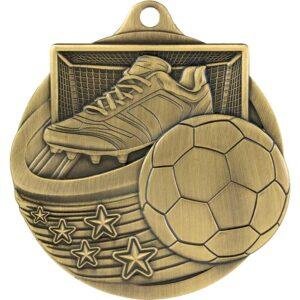Power Strike Football Medal – 70mm | Antique Gold, Silver & Bronze Football Award Med - Image 3