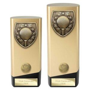 Prime Cobra Golf Award Gold & Black – Personalised Golf Trophy - Image 1