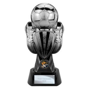 Tournament Football Heavyweight Trophy – Gunmetal & Black - Image 3