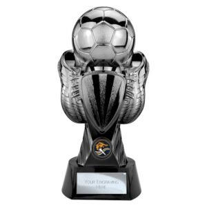 Tournament Football Heavyweight Trophy – Gunmetal & Black - Image 2