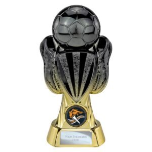Tournament Football Heavyweight Trophy – Carbon Black & Gold - Image 6
