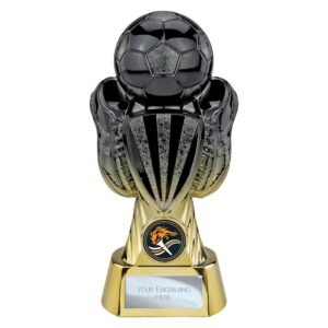 Tournament Football Heavyweight Trophy – Carbon Black & Gold - Image 5