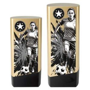 Prime Heavyweight Ladies Football Trophy – Gold & Black - Image 1
