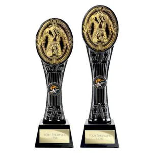 Maverick Extreme Tower Martial Arts Trophy – Black & Fusion Gold