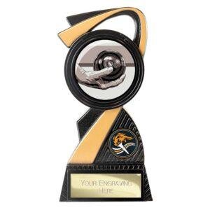 Mania Tower Lawn Bowls Award – Carbon Black & Gold Trophy - Image 4