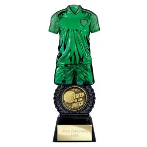 Intensity Football Player of Match Award Green & Carbon Black