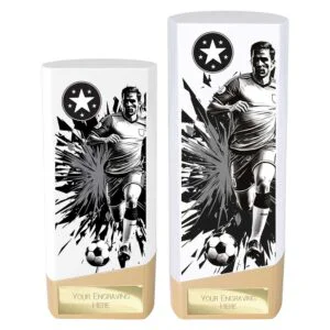 Prime Heavyweight Football Trophy – White & Gold