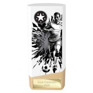 Prime Heavyweight Football Trophy – White & Gold - Image 2