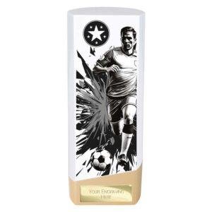 Prime Heavyweight Football Trophy – White & Gold - Image 3