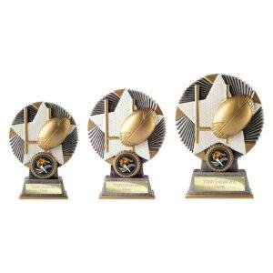 Pulse Star Rugby Award Antique Silver & Gold - Image 1