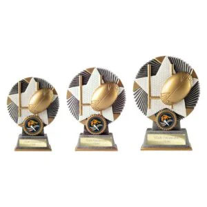 Pulse Star Rugby Award Antique Silver & Gold
