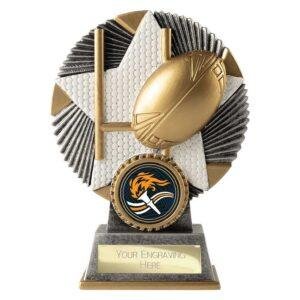 Pulse Star Rugby Award Antique Silver & Gold - Image 4