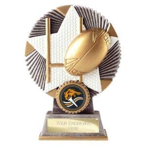 Pulse Star Rugby Award Antique Silver & Gold - Image 3