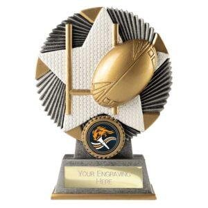 Pulse Star Rugby Award Antique Silver & Gold - Image 2