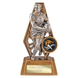 Immense Rugby Award Antique Gold & Silver - Image 4