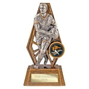 Immense Rugby Award Antique Gold & Silver - Image 3