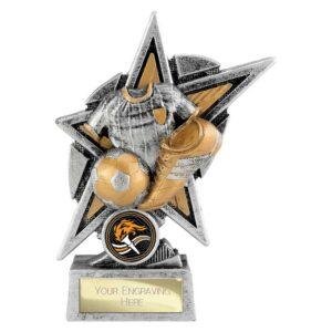 Speedstar Football Award – Antique Silver & Gold Football Trophy - Image 3