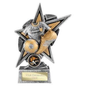 Speedstar Football Award – Antique Silver & Gold Football Trophy - Image 2