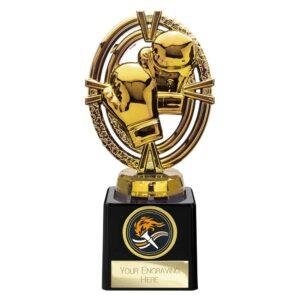 Maverick Legend Block Boxing Trophy – Fusion Gold - Image 4