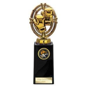 Maverick Legend Block Boxing Trophy – Fusion Gold - Image 2