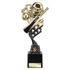 Innov8 Cricket Plastic Trophy Gold & Black - Image 3