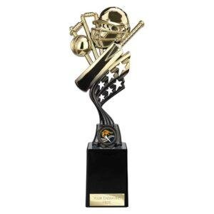 Innov8 Cricket Plastic Trophy Gold & Black - Image 2