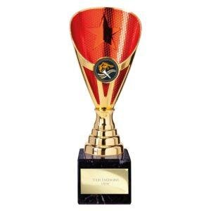 Rising Stars Premium Plastic Trophy Gold & Red - Image 3